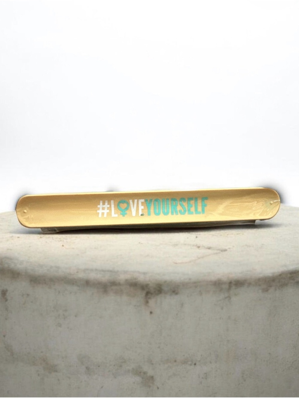Gold ‘#LOVEYOURSELF’ Slap Bracelet 
1293A
